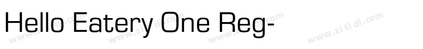 Hello Eatery One Reg字体转换